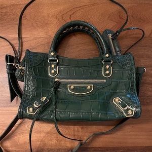 Embossed Motocross Metallic Edge  City Bag